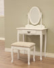 3-Piece Traditional Vanity Set, White