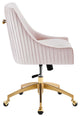 Discern Performance Velvet Office Chair, Pink