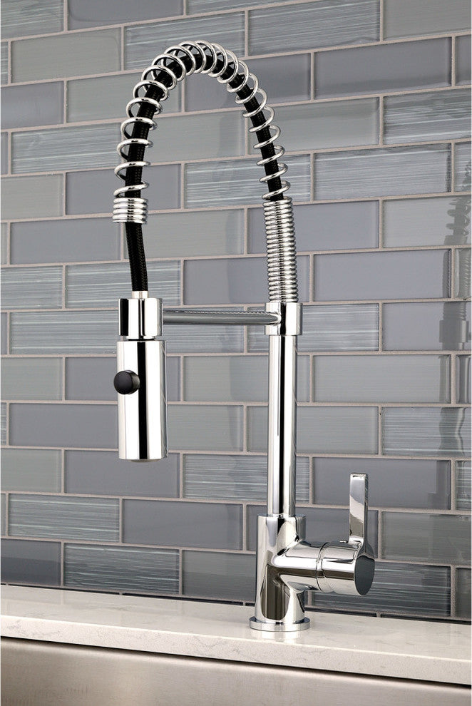 Gourmetier Single-Handle Pre-Rinse Kitchen Faucet, Polished Chrome
