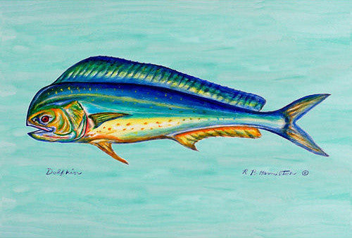 Betsy Drake Dolphin Fish 30 Inch By 50 Inch Comfort Floor Mat