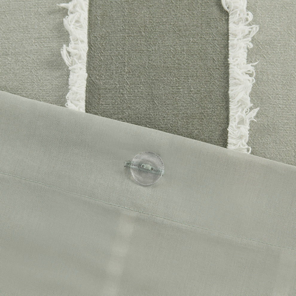 INK+IVY Shay 3 Piece Striped Cotton Duvet Cover Set