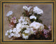 Henri FantinLatour White Phlox, Summer Chrysanthemum and LarkspurPrint, 18"x24"