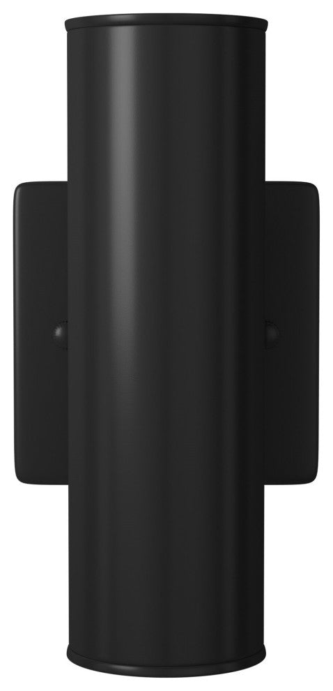 1x50W Outdoor Wall Light, Matte Black Finish, 2 Light