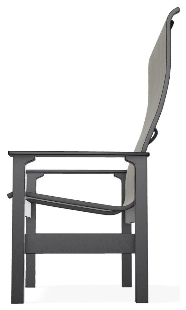 Leeward Sling Outdoor Supreme Armchair, Smoke/Black
