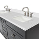 ARIEL Hamlet 73" Double Bath Vanity in Black With White Quartz Top