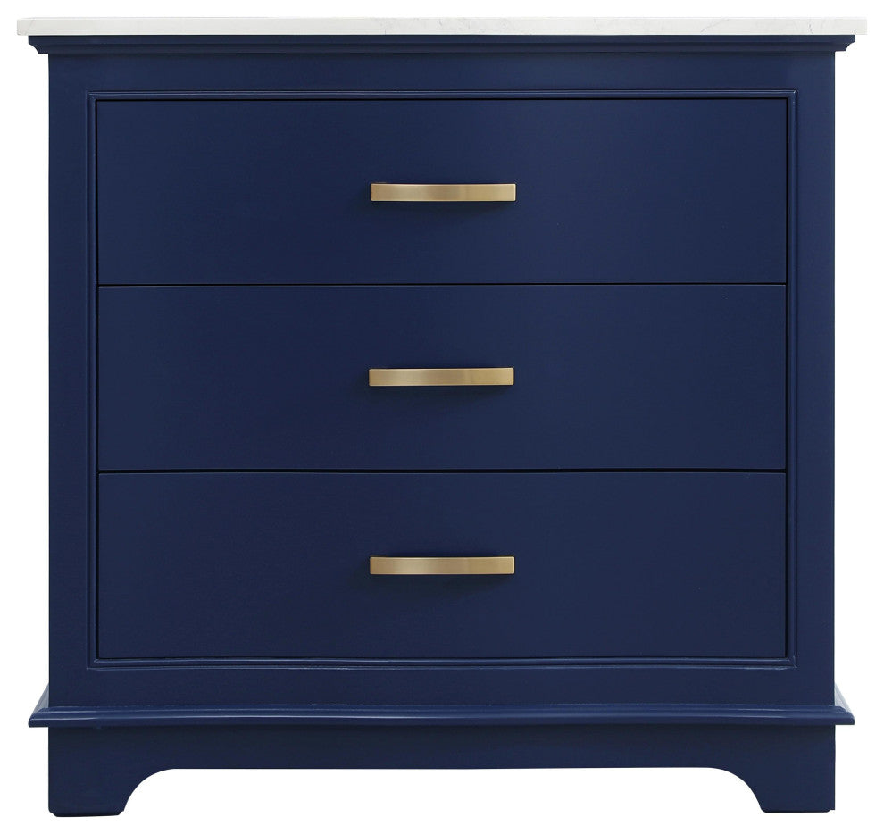 Home Living Knox 36" Single Bathroom Vanity, Blue