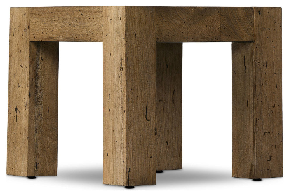 Abaso End Table Rustic Wormwood Oak