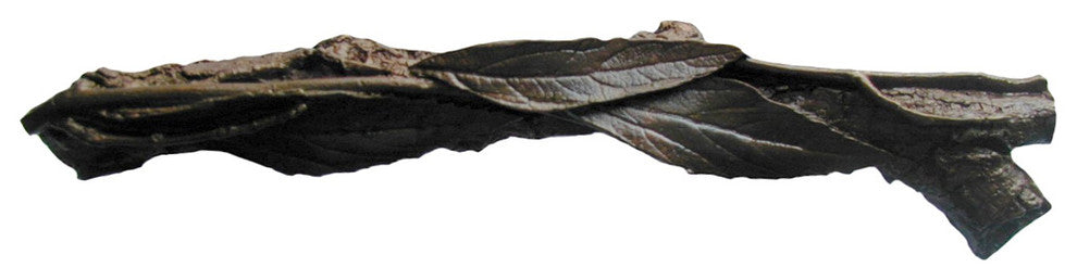 Leafy Branch Pull Antique Brass Left Side, Dark Brass, Right