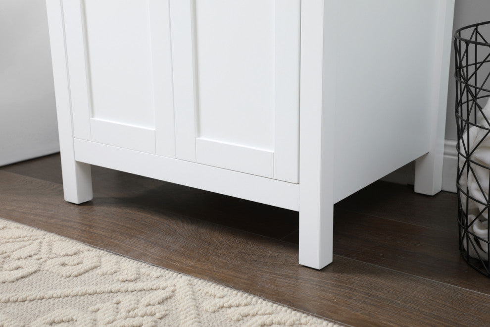 24" SIngle Bathroom Vanity, White