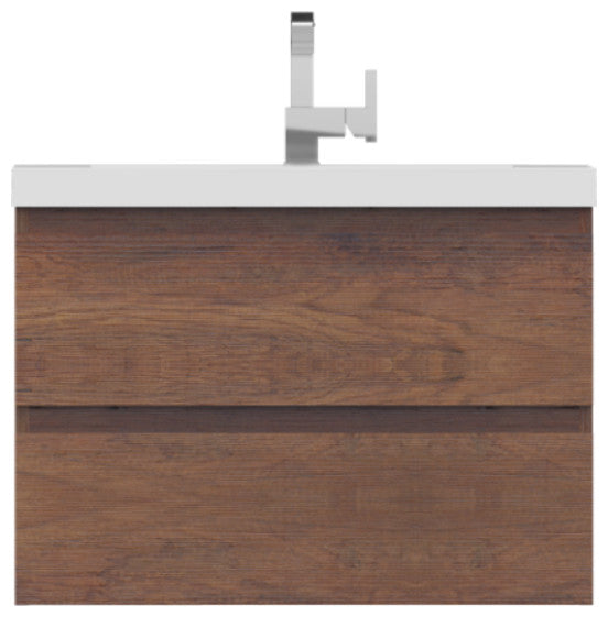 Paterno 30" Wall Mounted Bathroom Vanity, Rosewood