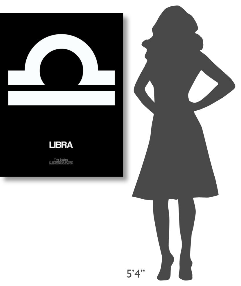 "Libra Zodiac Sign White" Fine Art Print