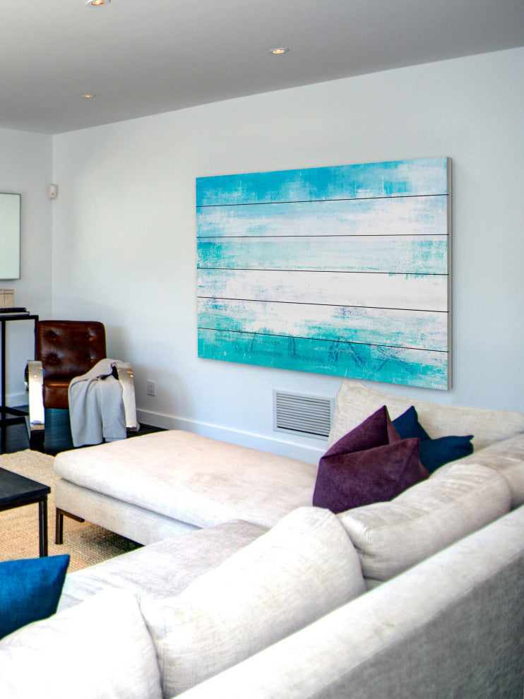 "Relaxation" Painting Print on White Wood, 36"x24"