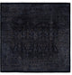 Overdyed One-of-a-Kind Hand-Knotted Area Rug Black, 6' 2" x 6' 3"