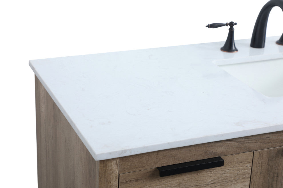 Bethany Single Bathroom Vanity, Natural Oak, 54"