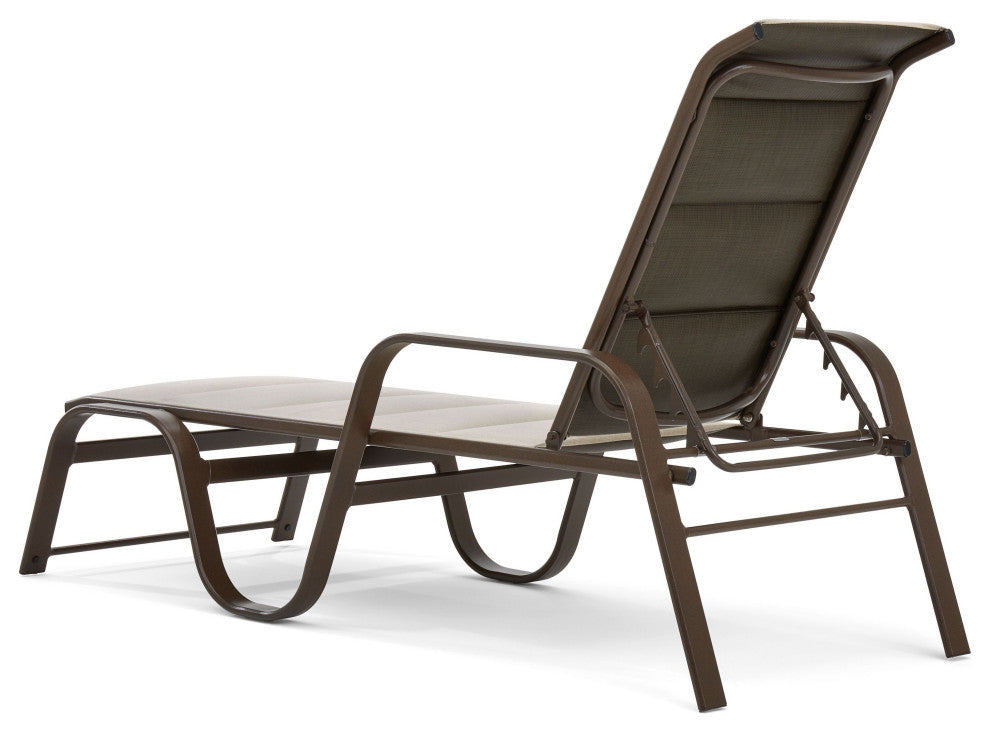 Key West Padded Sling Stacking Adjustable Chaise
