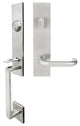 Munich Lever, Tubular Entry Handleset, Right Hand, Satin Stainless Steel