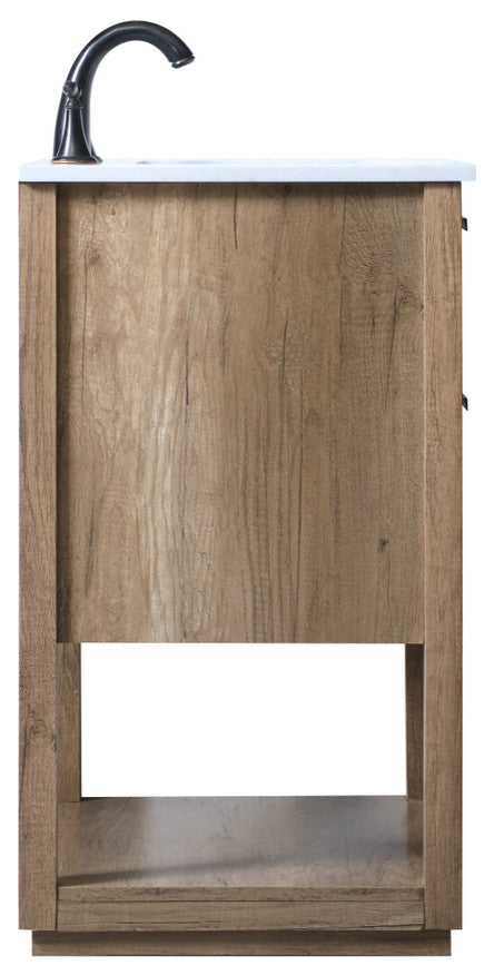 Louie 24" SIngle Bathroom Vanity, Natural Oak