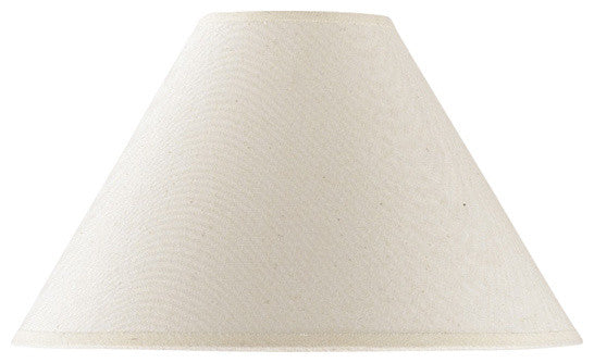 Hardback Plain Fabric Shade, Off White Finish, Off White