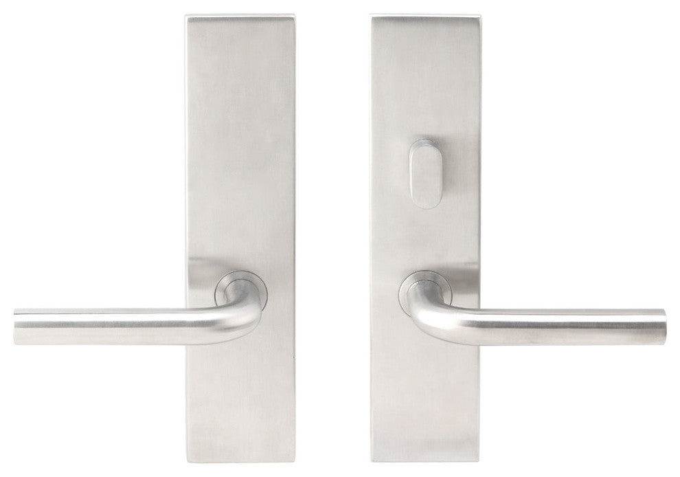 Cologne Lever, Tubular Passage With Privacy Bolt, RH, Satin Stainless Steel