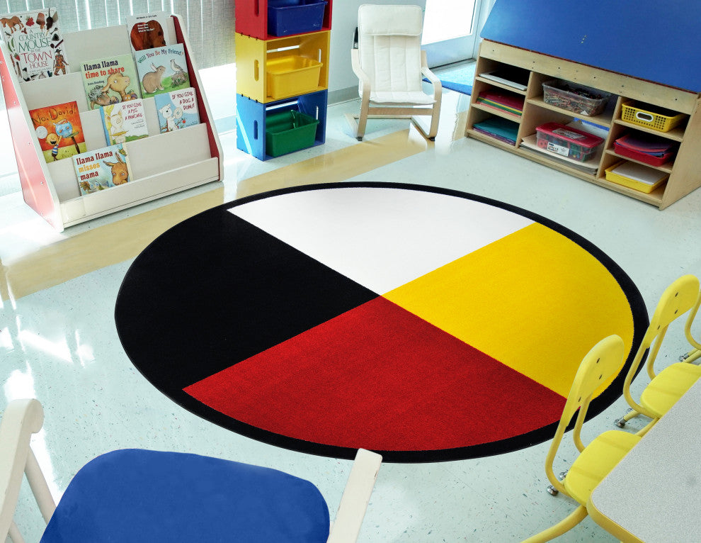 Wheel Of Life Rug, 7'7" Round