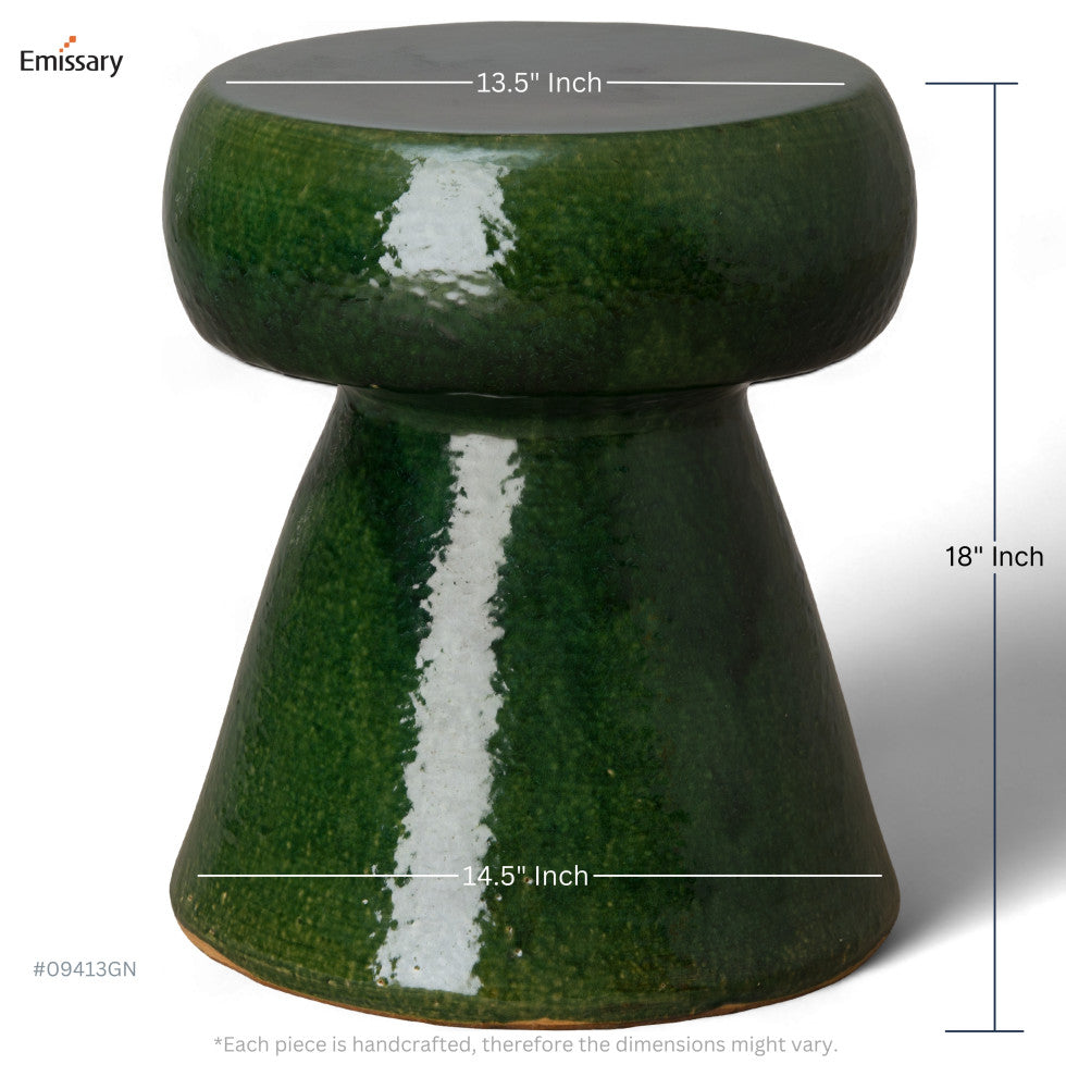 Portobello Stool, Green 15x15x18
