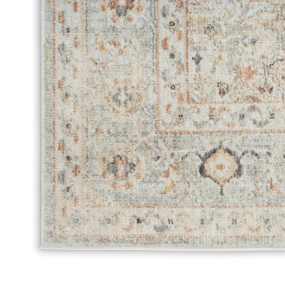 Nourison Oushak Home 6' x 9' Light Grey Vintage Indoor Rug