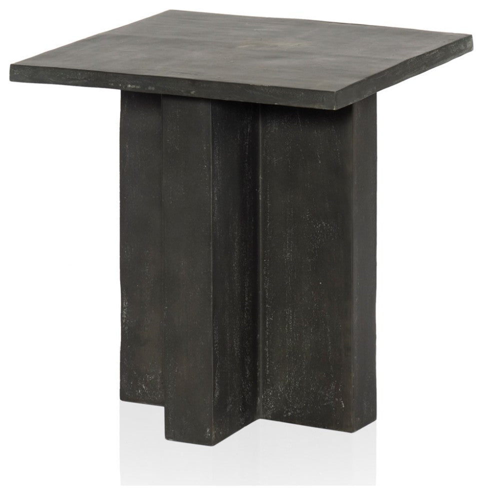 Terrell Outdoor End Table-Aged Grey