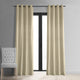Signature Ecru Grommet Blackout Velvet Curtain Single Panel, 50"x108"