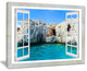 "Window Open To Sunny Summer Sea" Seashore Wall Art, 40"x30"