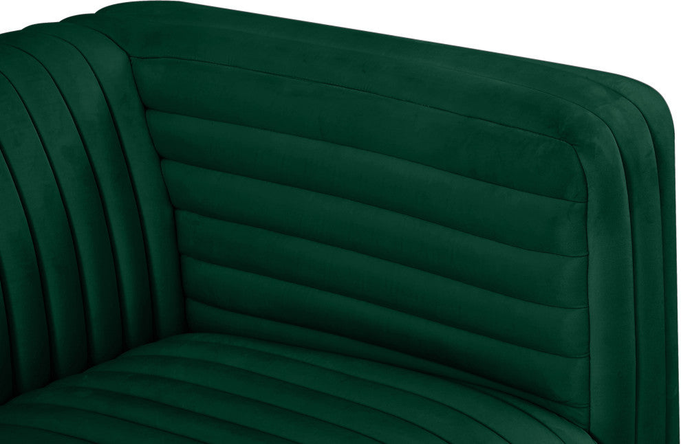 Ravish Velvet Upholstered Chair, Green, Loveseat