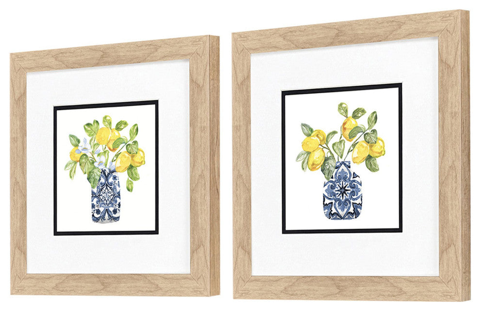 Lemon Life Framed Art, 2-Piece Set