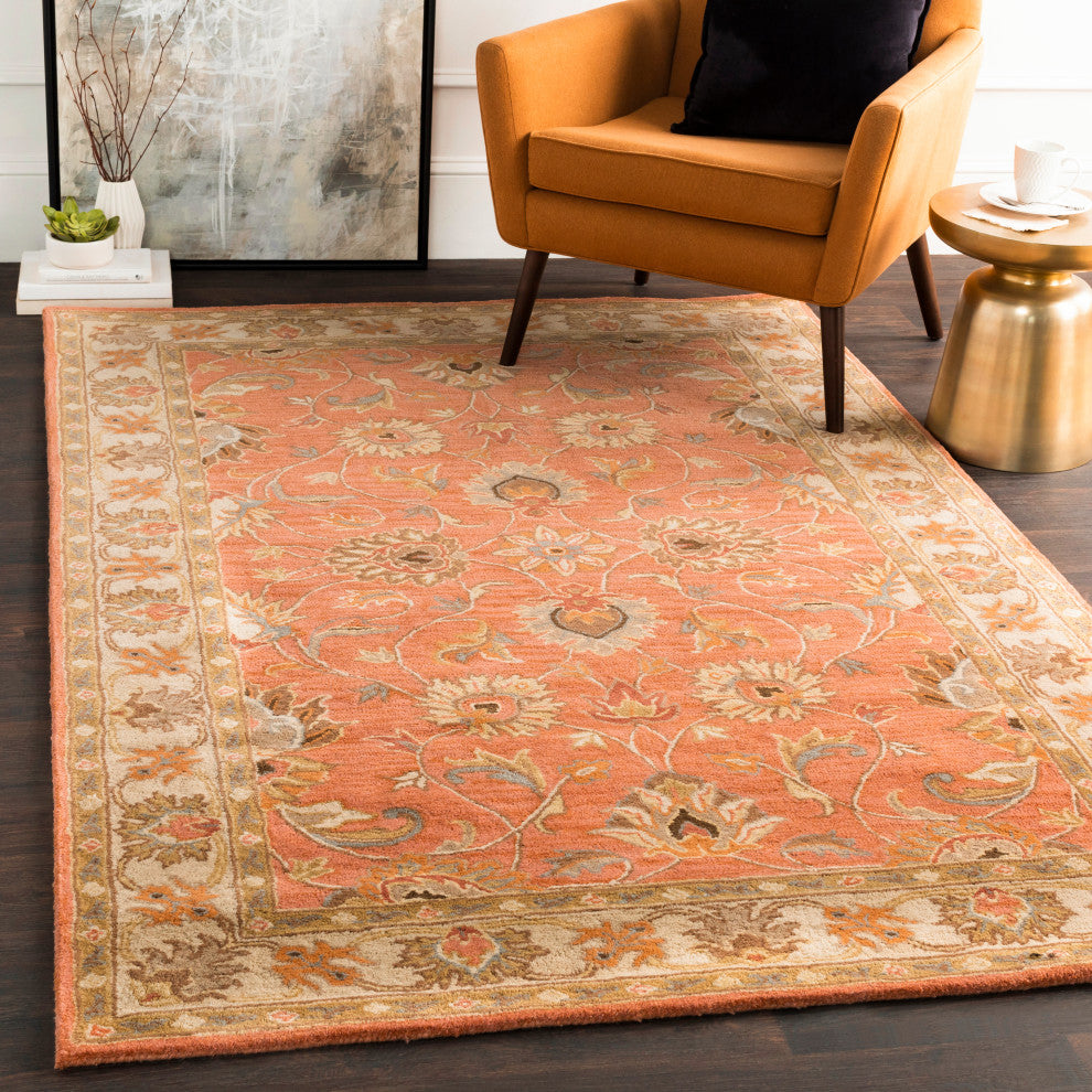 Surya Caesar CAE-1124 Traditional Area Rug, 6' x 9' Oval