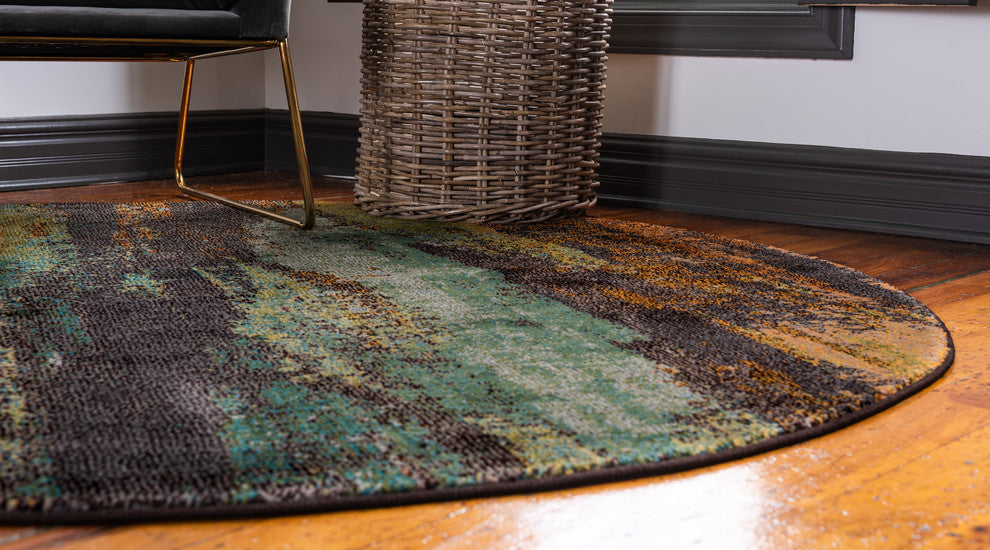 Unique Loom Multicolored Jardin Lilly 6' 0 x 6' 0 Round Rug