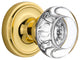 Single Classic Rosette With Round Clear Crystal Knob, Satin Nickel, Unlacquered