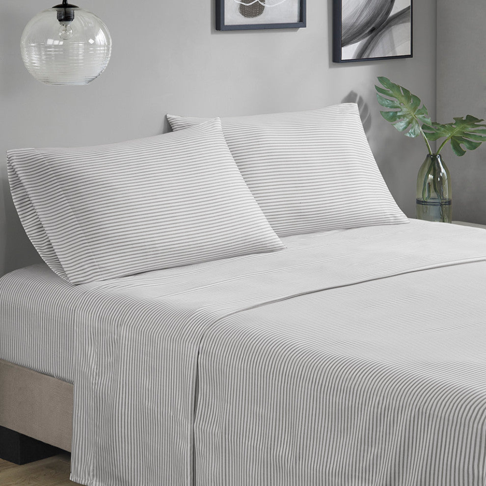 Madison Park Essentials Jaxon Stripe Comforter Set With Bed Sheets