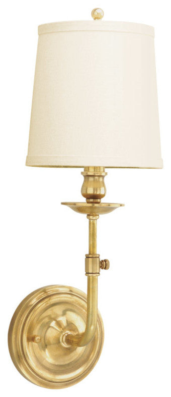 Logan 1-Light Wall Sconce, Aged Brass