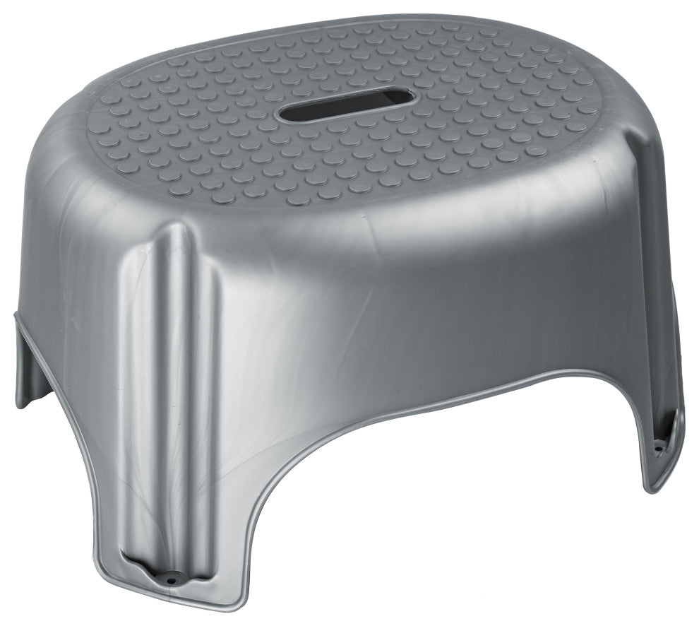Plastic Lightweight Step Stool, 39-1232, Gray