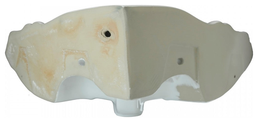 Corner Pedestal Sink White China with Centerset Faucet Holes and Overflow