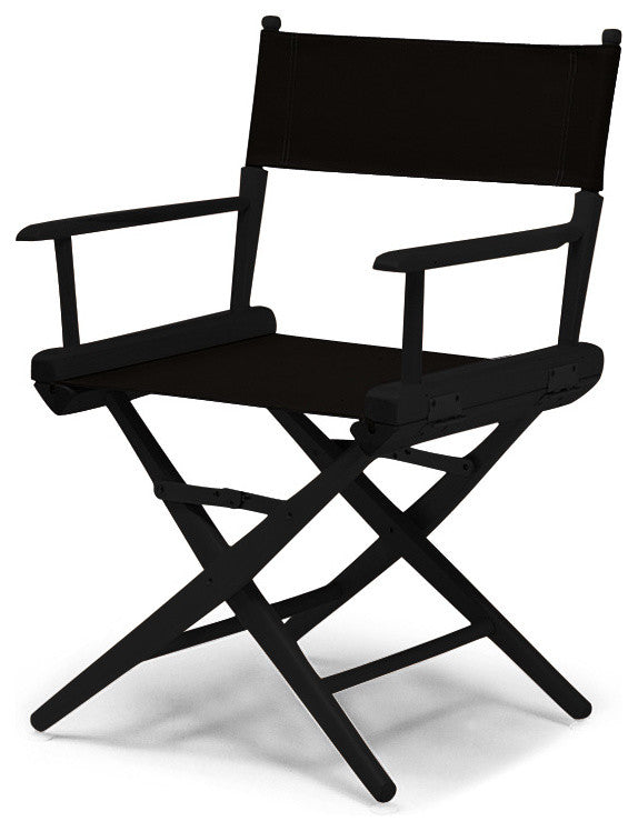 World Famous Dining Height Director Chair, Various Finish, Black, Black