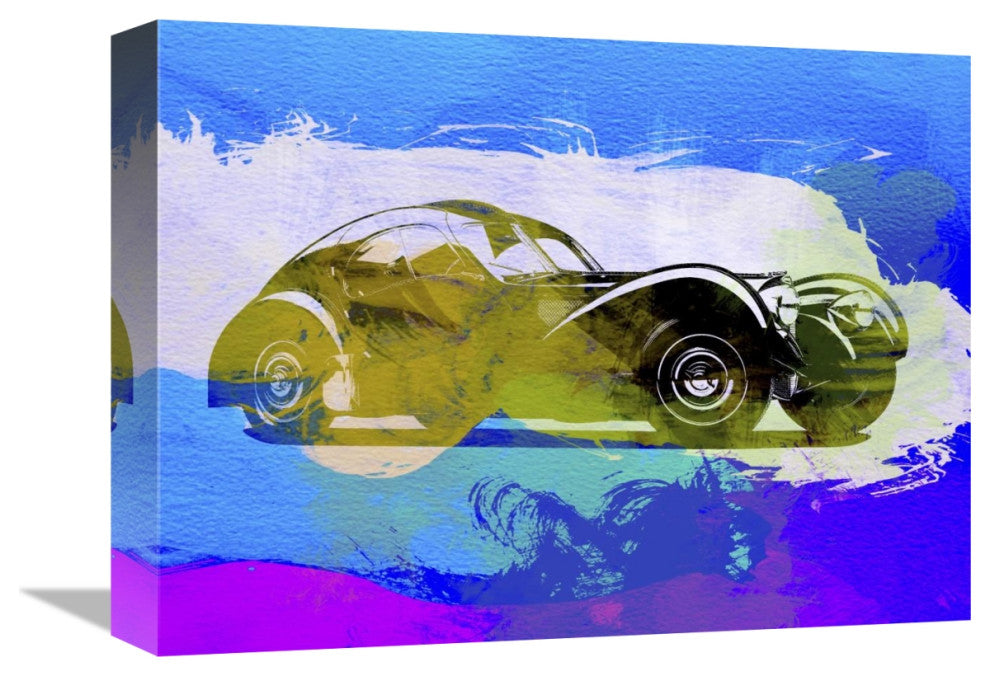 "Bugatti Atlantic Watercolor 2" Fine Art Print