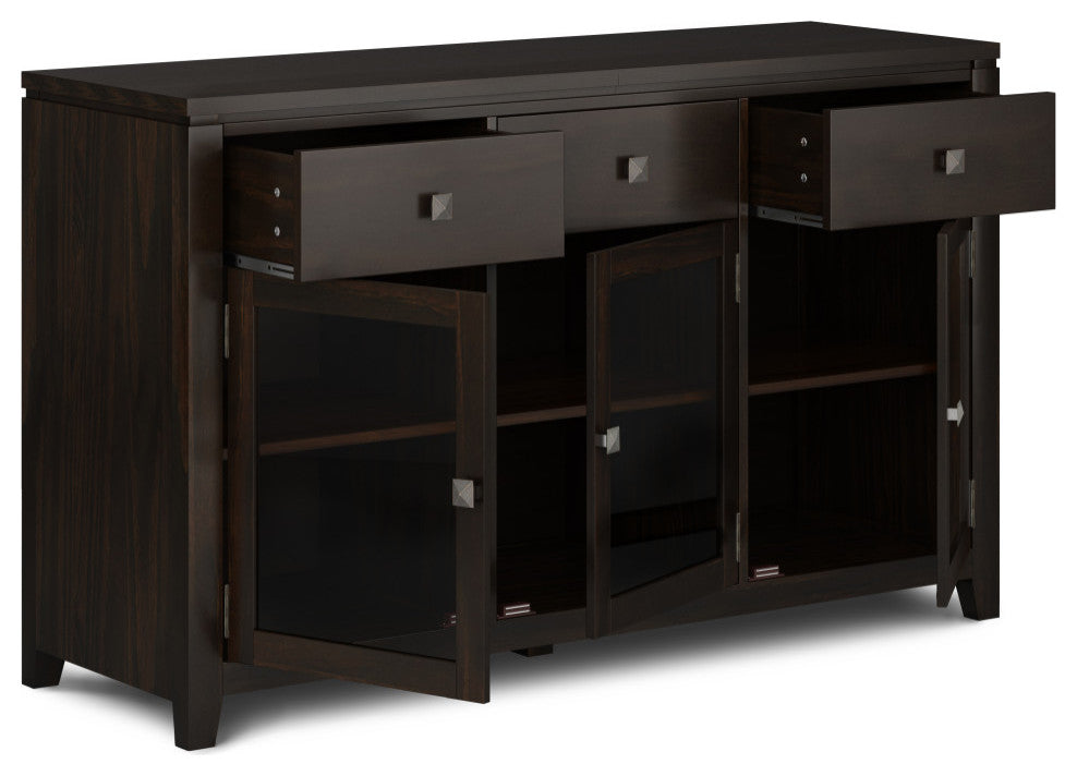 Cosmopolitan Solid Wood Sideboard Buffet, Mahogany