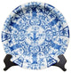 Blue and White Chinoiserie Floral Plate 18"