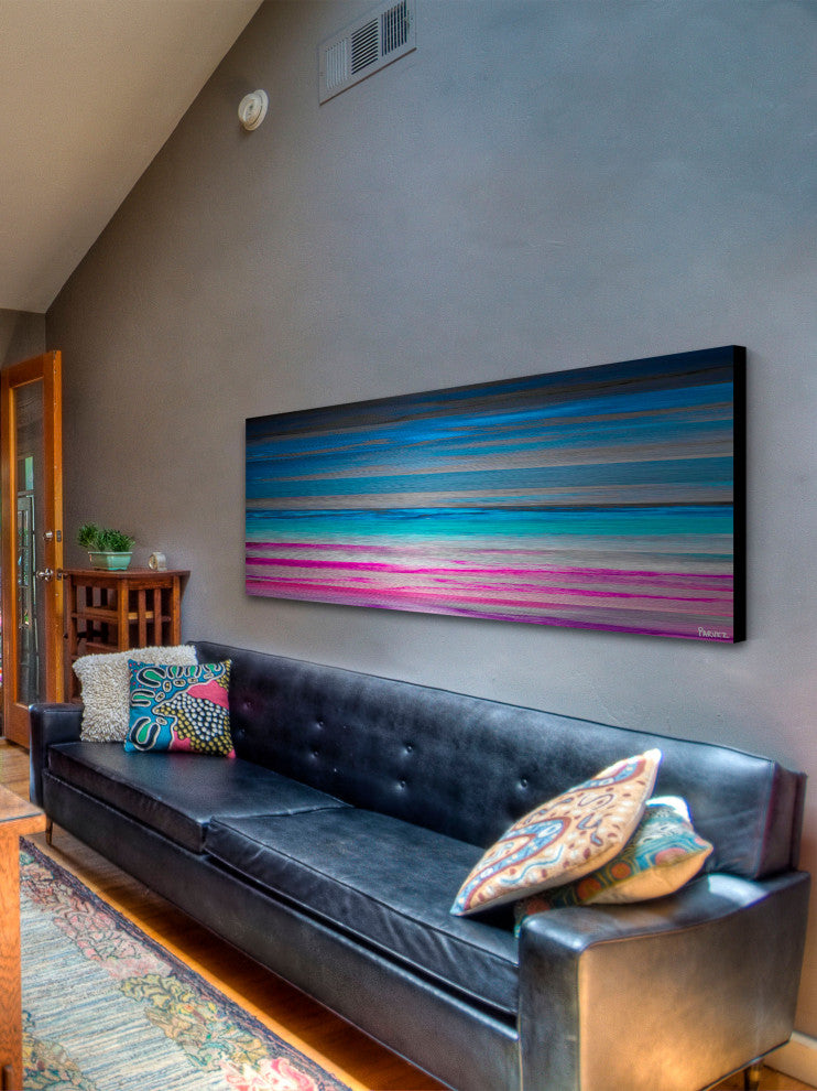 "Paralepa" Painting Print on Brushed Aluminum, 60"x20"