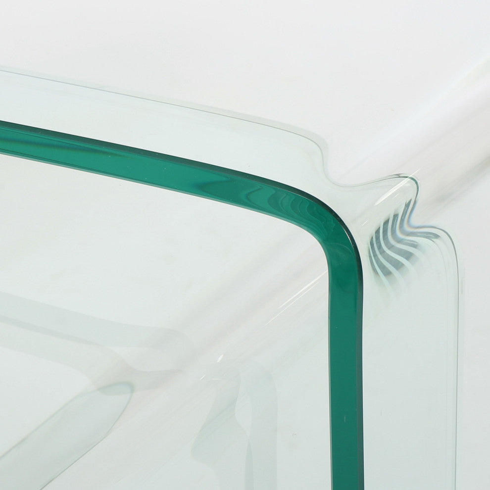 GDF Studio Angel 12Mm Tempered Glass Nesting Tables