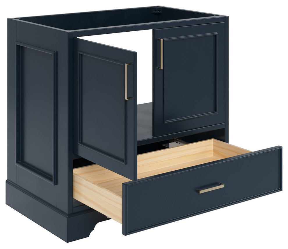 Ariel Stafford 36" Single Sink Bathroom Vanity Base, Midnight Blue