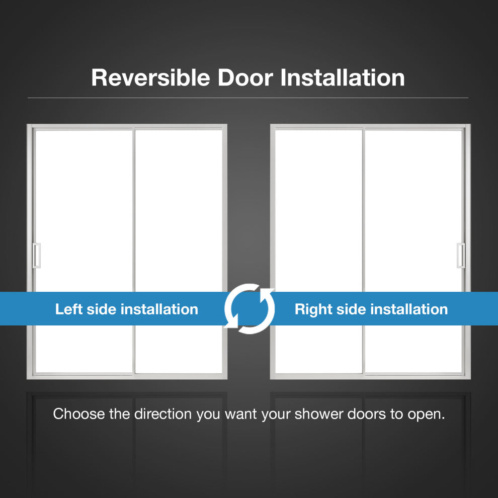 Stanford Sliding Fluted Alcove Shower Door, Satin Nickel, Clear Glass, 60"