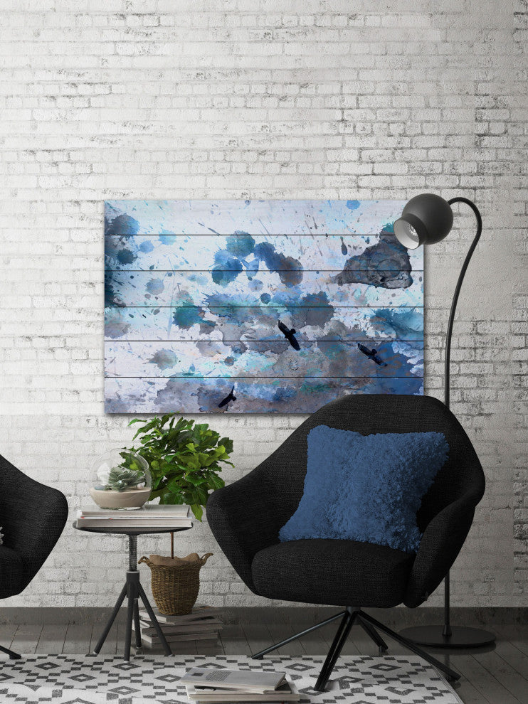 "Indian Wells" UV Ink Print on White Wood, 45"x30"