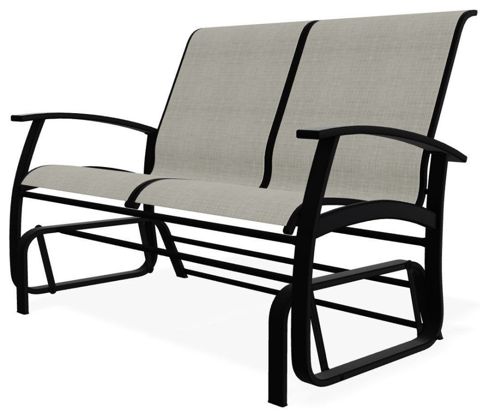 Belle Isle Sling 2-Seat Glider, Ella/Black