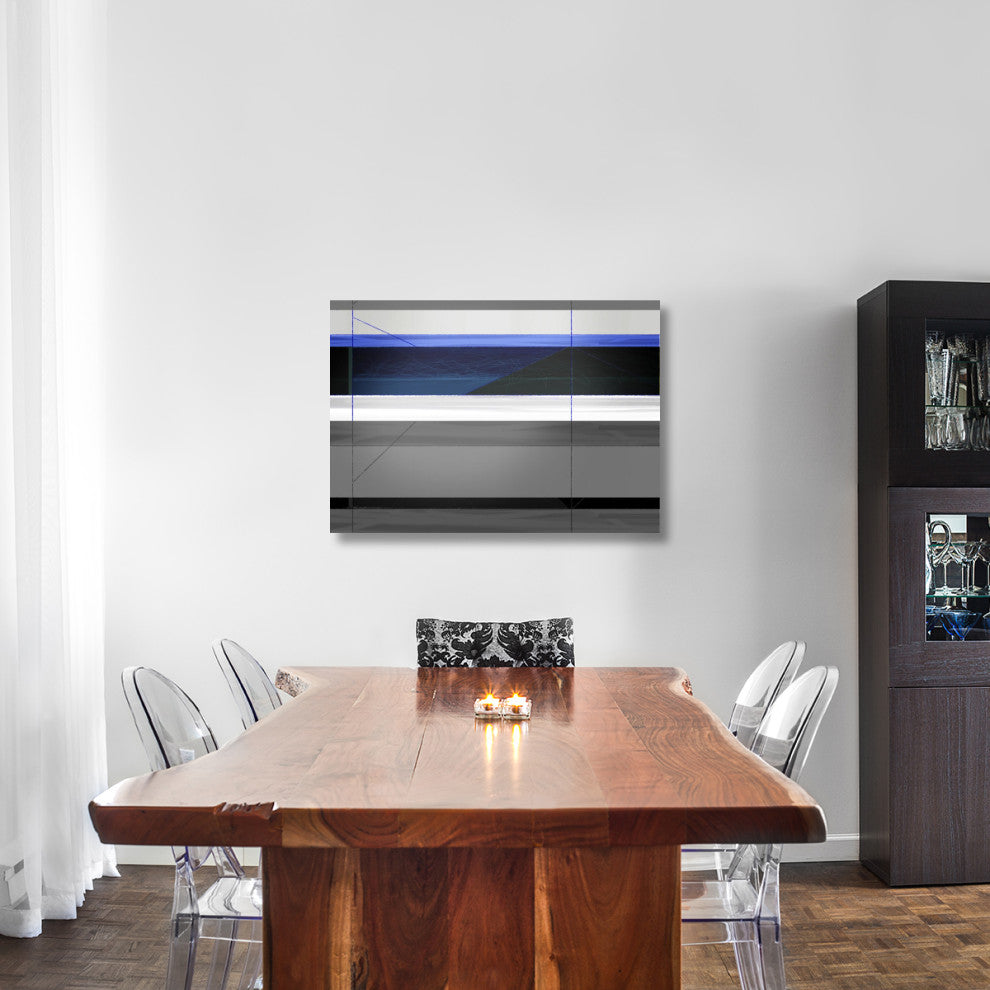 "Abstract Grey And Blue" Fine Art Print