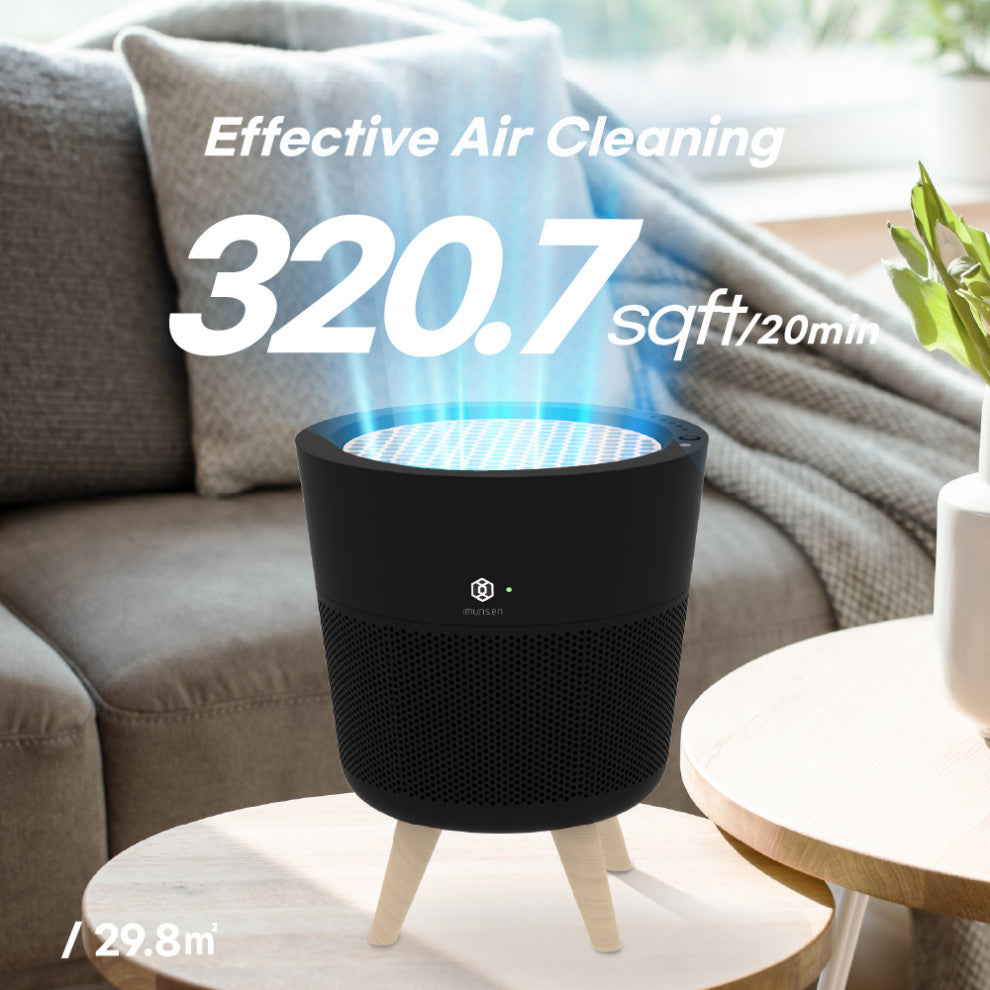 Office or Bedroom Air Purifier, Black